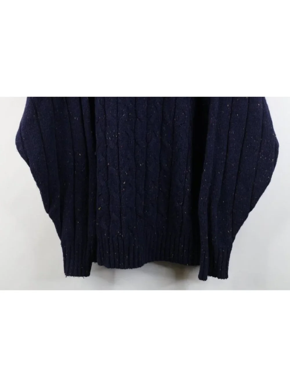 Vintage 90s Streetwear Mens Large Rainbow Fleck Wool Blend Cable Knit Sweater